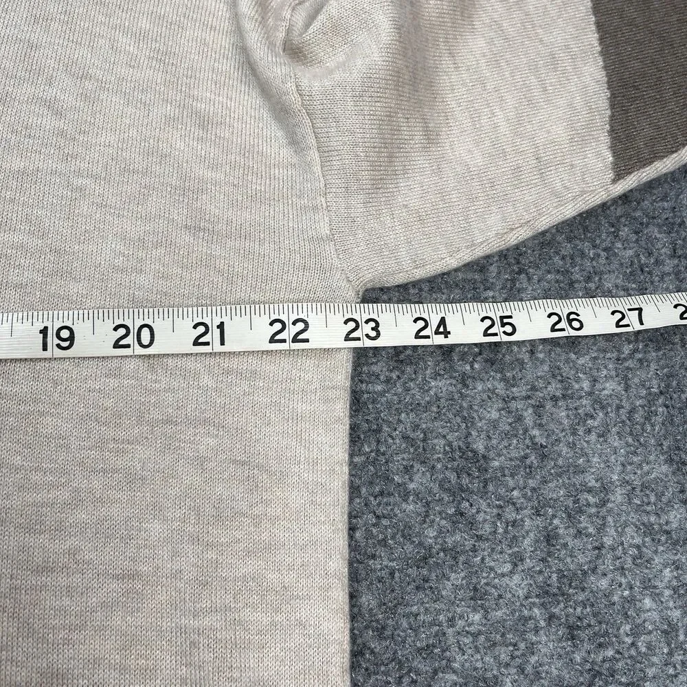 Chicos Sweater Sz 2 Womens Size Large Touch Of Cashmere Colorblock Side Tie